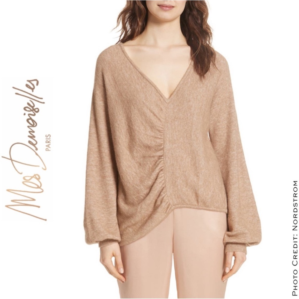 MES DEMOISELLES Paris Asymmetrical Meridien Alpaca & Wool Blend Sweater ๐ฆ 4-6 US - Picture 13 of 15